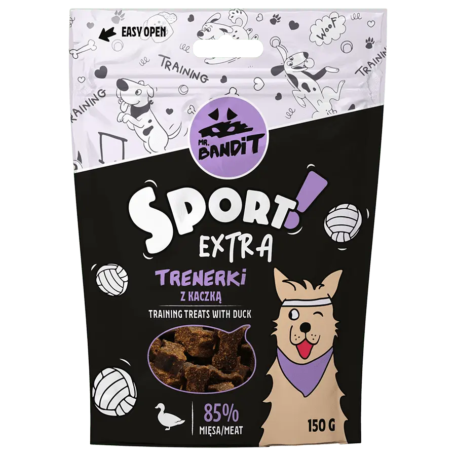 Recompense pentru caini Mr. Bandit SPORT EXTRA, rata, 150 g