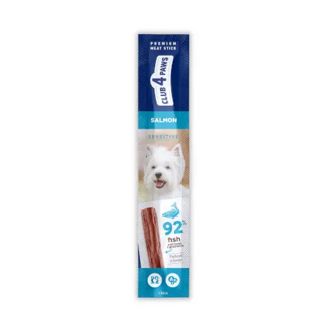 Recompense pentru caini, sticksuri din carne de somon Club 4 Paws Premium Sensitive , 120g
