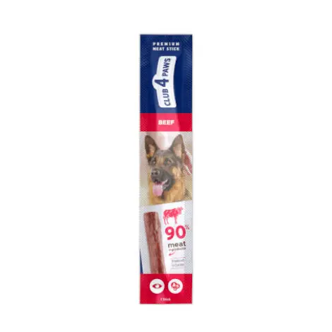 Recompense pentru caini, sticksuri din carne de vita Club 4 Paws Premium, 120g