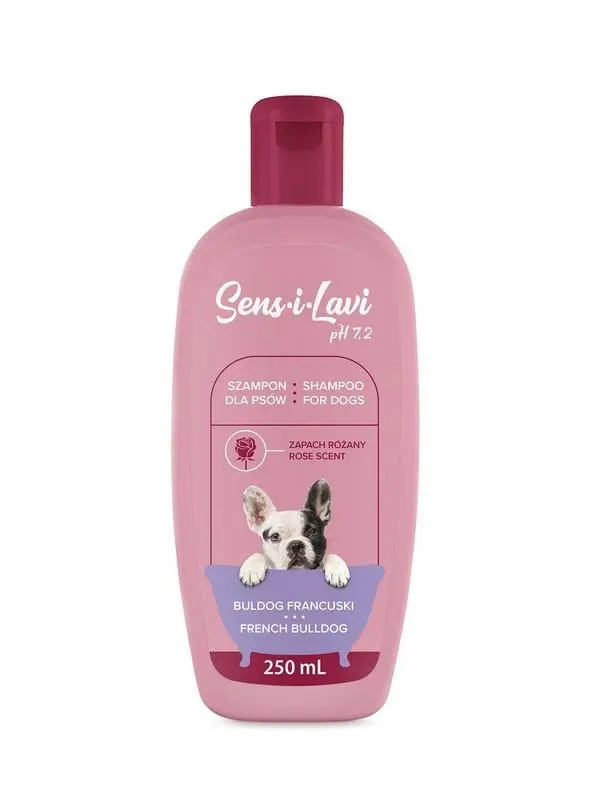 Sampon pentru bulldog francez SENS-I-LAVI: 250 ml, aroma de trandafir