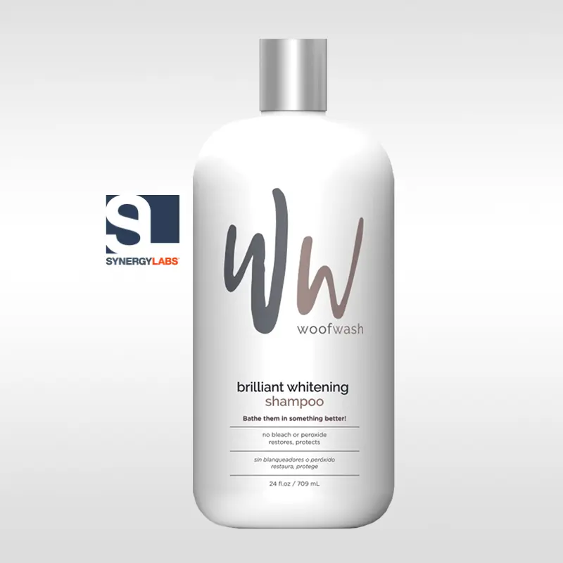 Sampon pentru blana alba Brilliant Whitening Woof Wash, Synergy Labs, 709 ml