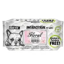 Servetele umede Absorb Plus Antibacterial, FLORAL, 80 buc