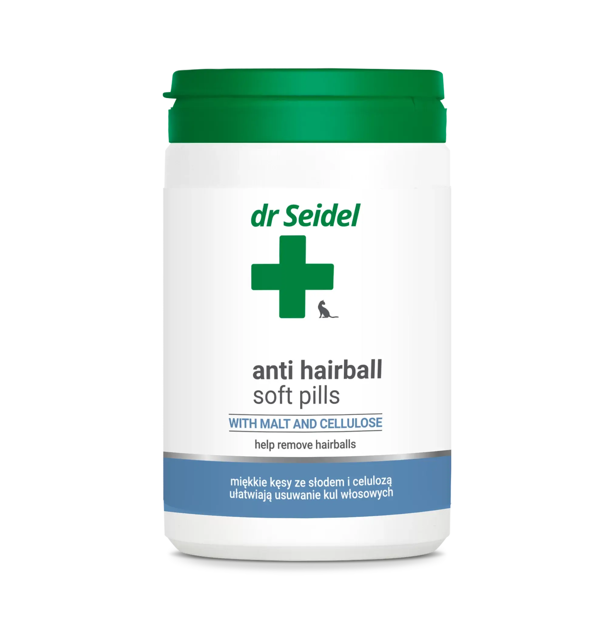 Supliment functional pentru prevenirea bezoarelor la pisici Dr. Seidel Anti Hairball softpills