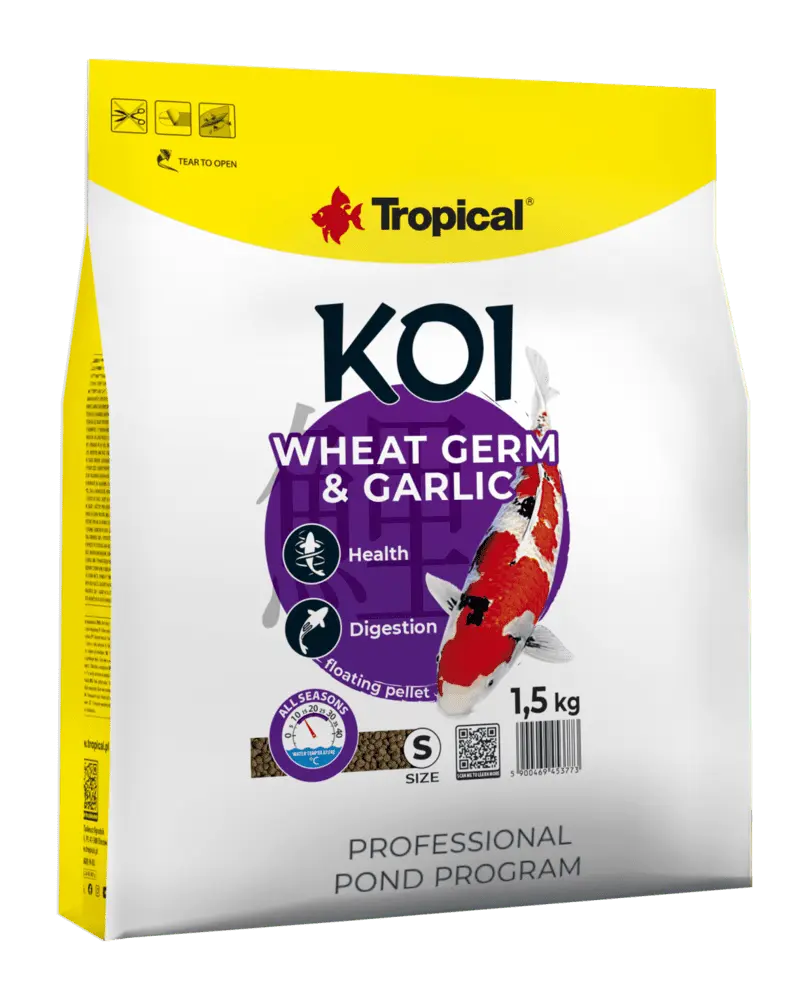 TROPICAL-Fish-KOI Wheat germ & garlic pellet S- 1.5 KG