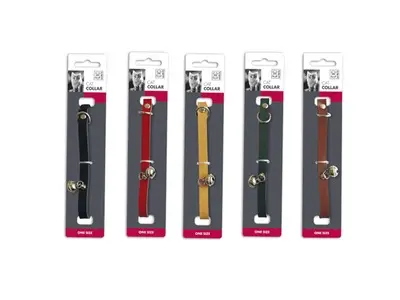 Zgarda pentru pisica, roz, cu sclipici, detasabil, lungime 30 cm