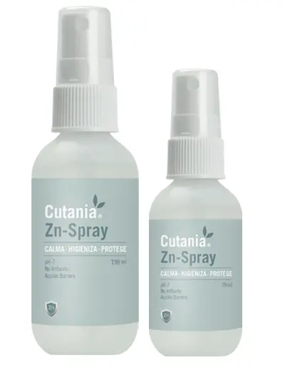 Formula dermatologica sub forma de sprayl, cu pH neutru, efect calmant si dezinfectant CUTANIA Zn-Spray, VetNova, 118 ml