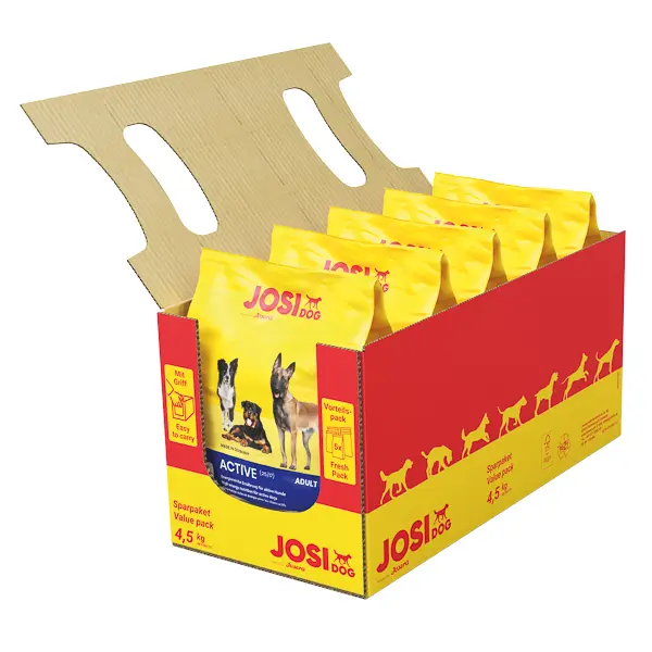 JosiDog Active, hrana completa pentru caini adulti si activi, 5x900 g