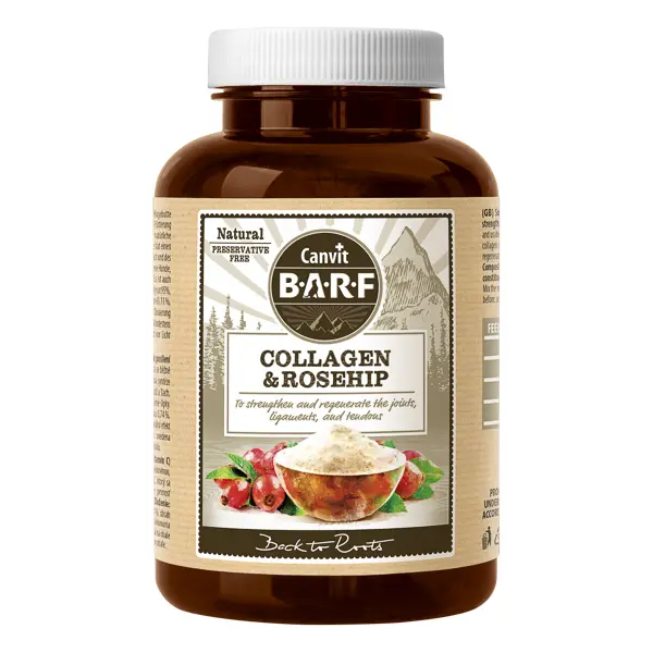 Canvit Barf Collagen & Rose supliment alimentar pentru caini: 140 g, colagen hidrolizat