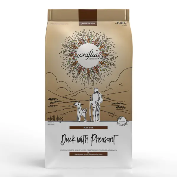 Craftia Natura Duck with Pheasant Adult Dog Medium & Large Breed 640 g
