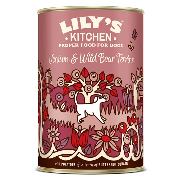 Lily's Kitchen Venison & Wild Boar Terrine Tin for Dogs 400 g