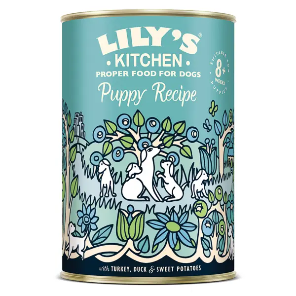 Lily's Kitchen Recipe with Turkey, Duck & Kale Tin for Puppy 400 g