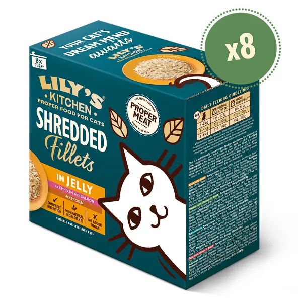 Lily's Kitchen Cat Adult Shredded Fillets in Jelly Multipack 8 x 70 g