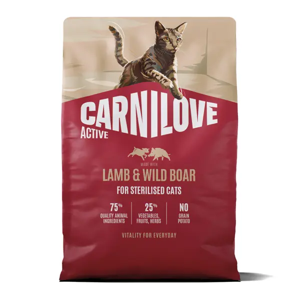 Carnilove Active Cat Dry Lamb & Wild Boar Sterilised Adult All Breeds 2 kg