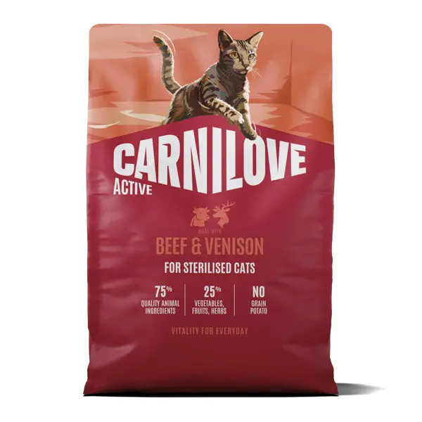 Carnilove Active Cat Dry Beef & Venison Sterilised Adult All Breeds 2 kg