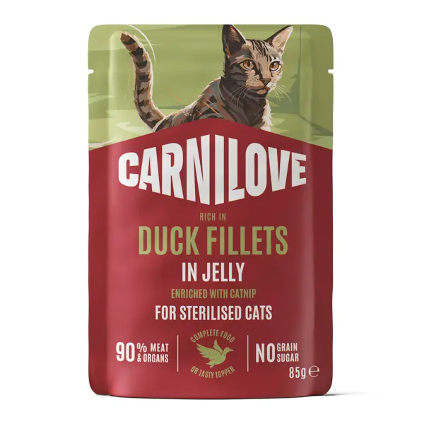 Carnilove Cat Pouch Jelly Duck & Catnip Sterilised 85 g