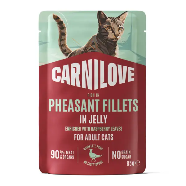 Carnilove Cat Pouch Jelly Pheasant & Rasperry Leaves 85 g