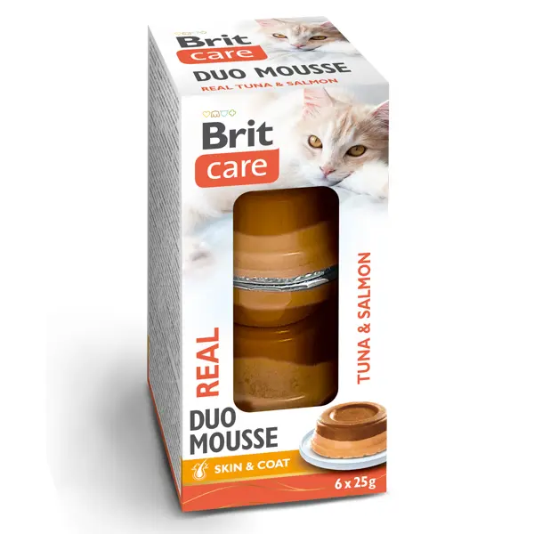 Brit Care Cat Double Layer Mousse Real Tuna and Salmon 6x25 g