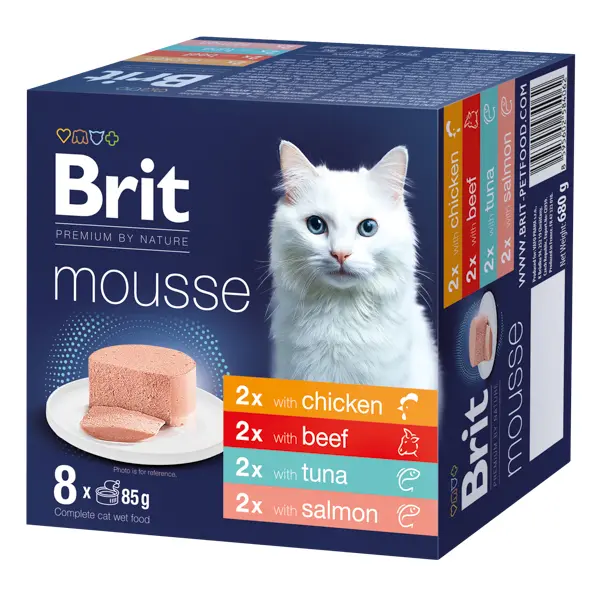 Brit Premium by Nature Cat Mousse Multipack Mix 8x85 g