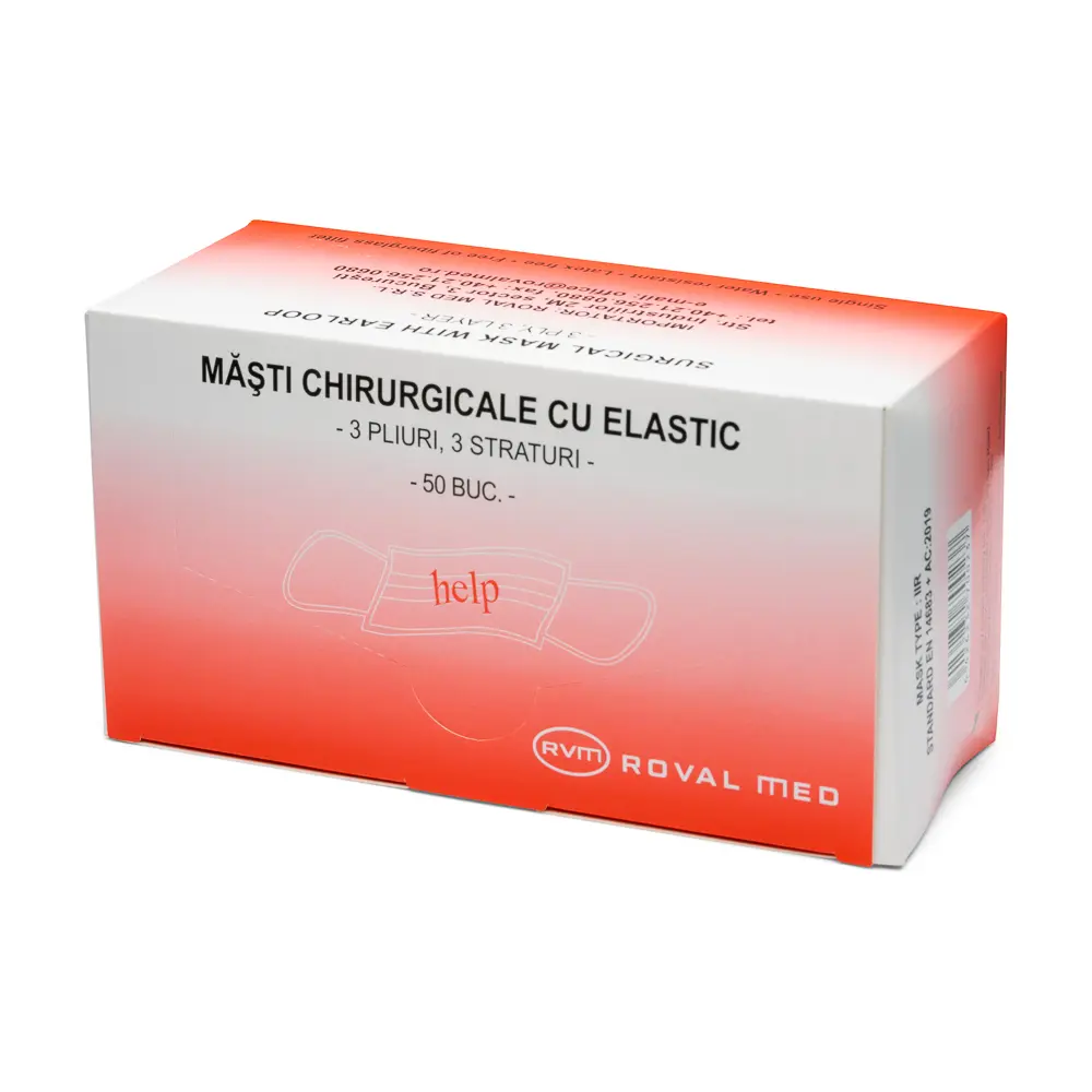 Masca chirurgicala 3 pliuri 50buc