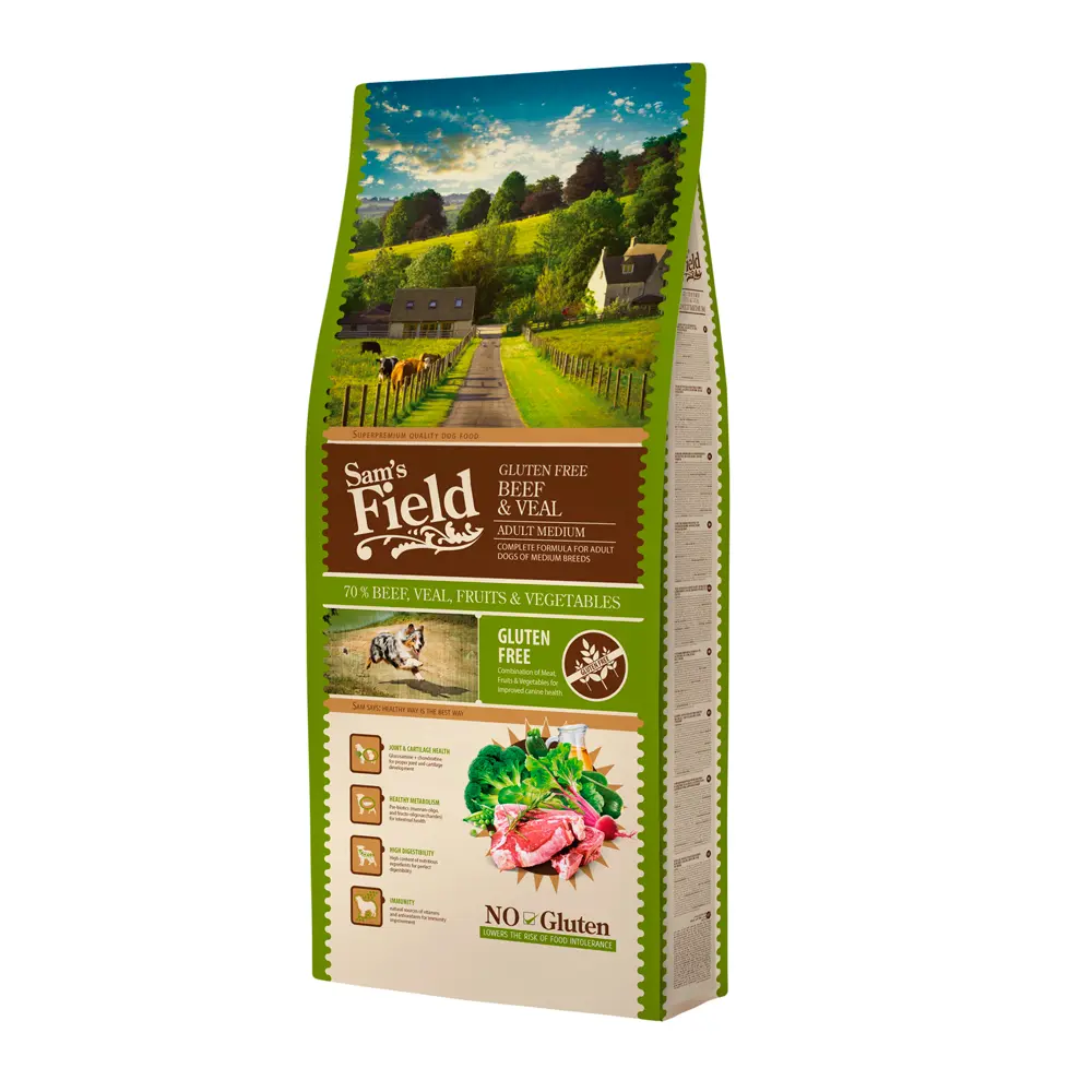 Sam's field adult medium beef & veal 13kg