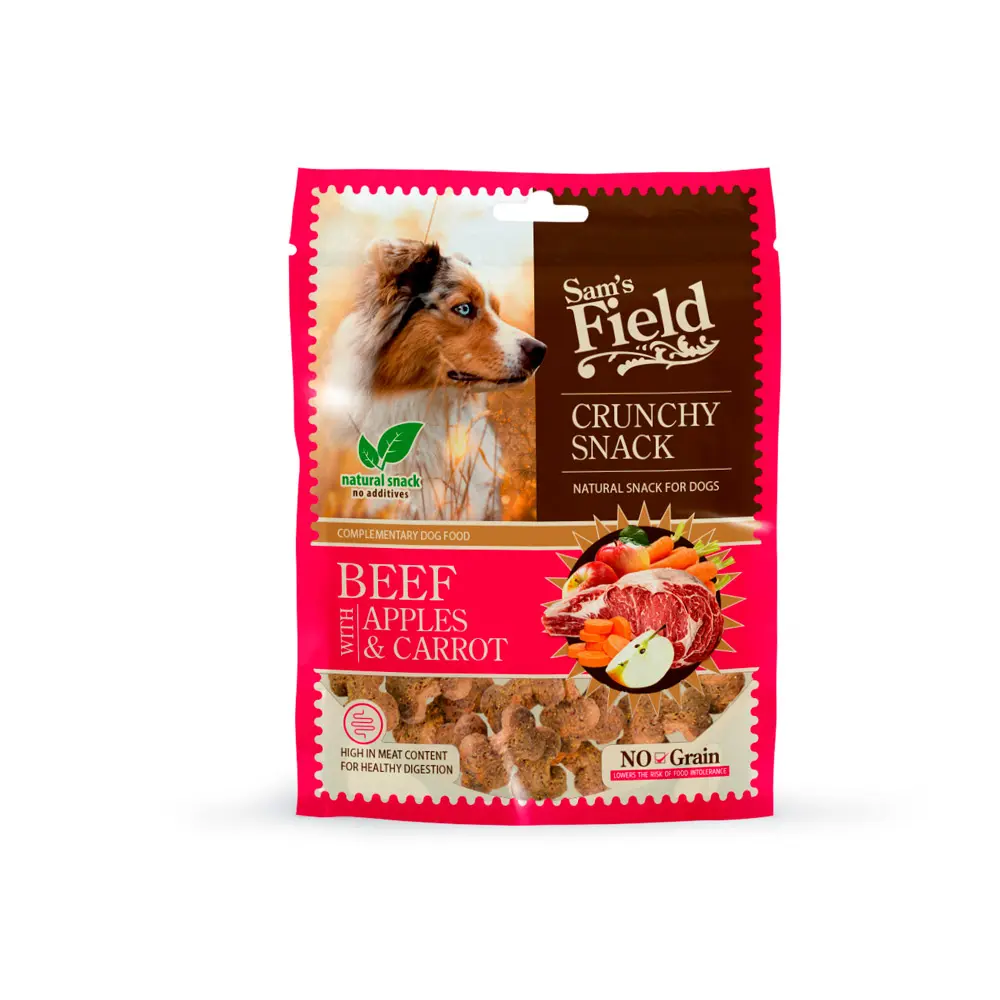 Sam's field crunchy snack beef with apples & carrot 200gr