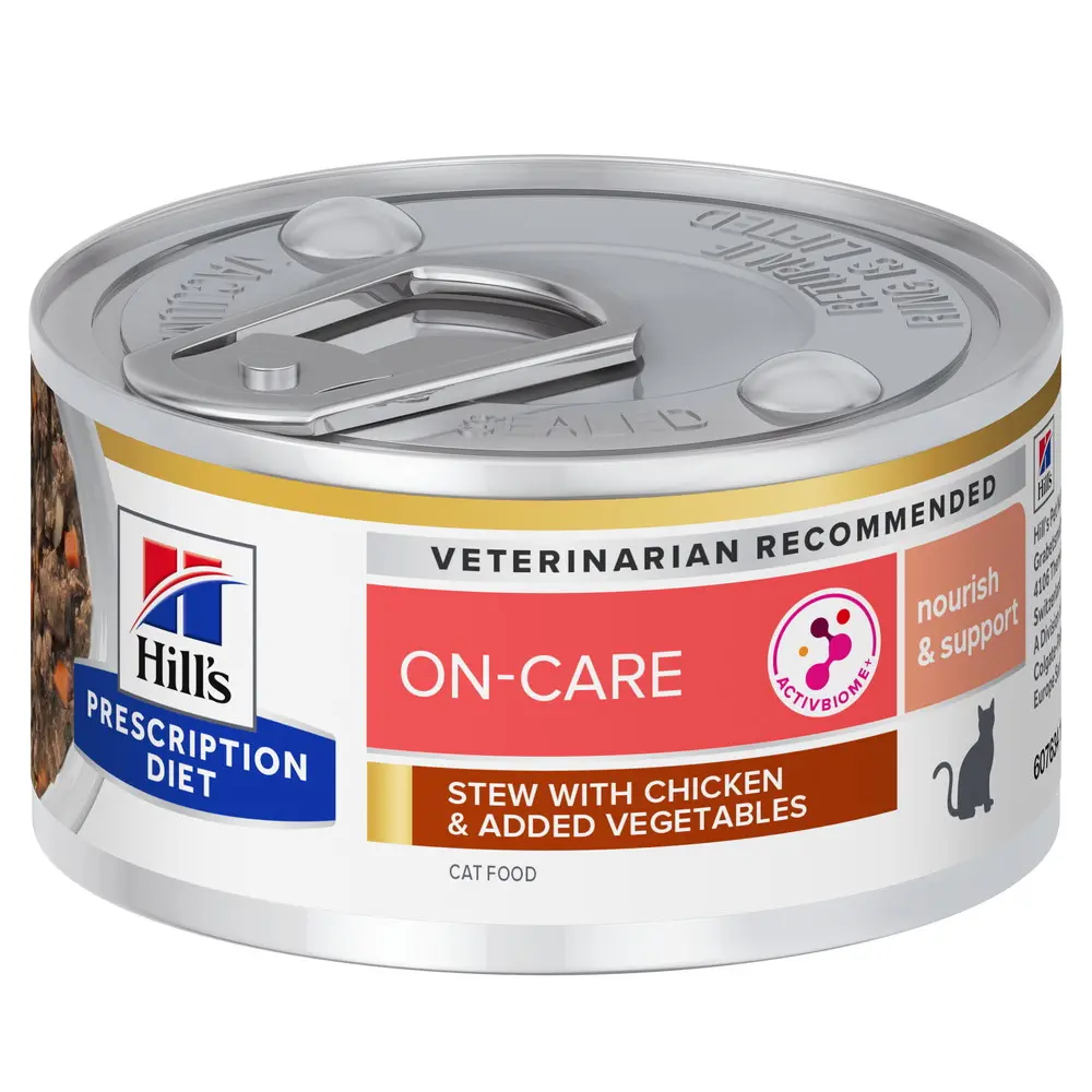 Hills PD FELINE ON-CARE CHK & VG STEW, Set 8 X 82 gr