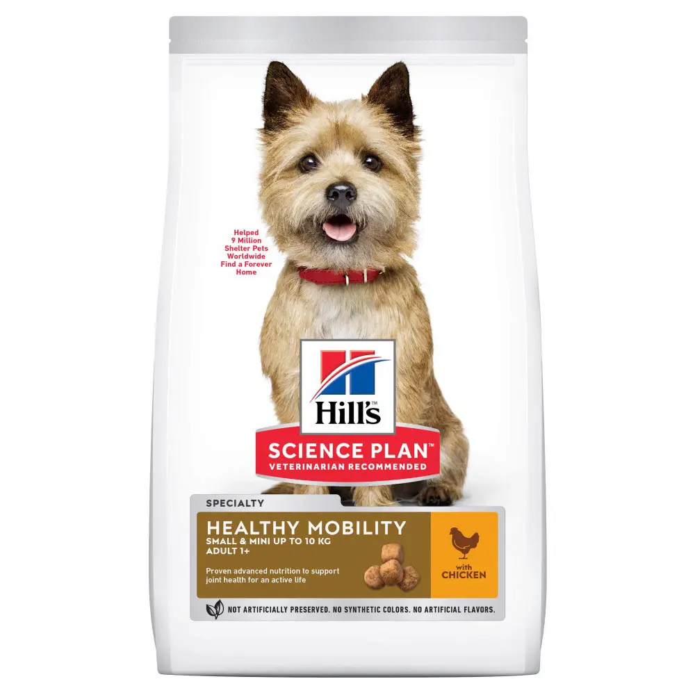 Hills SP CANINE ADULT HEALTHY MOBILITY S&M CHK, hrana uscata caini de talie mica si medie, pentru mobilitate sanatoasa, cu pui, 6 KG