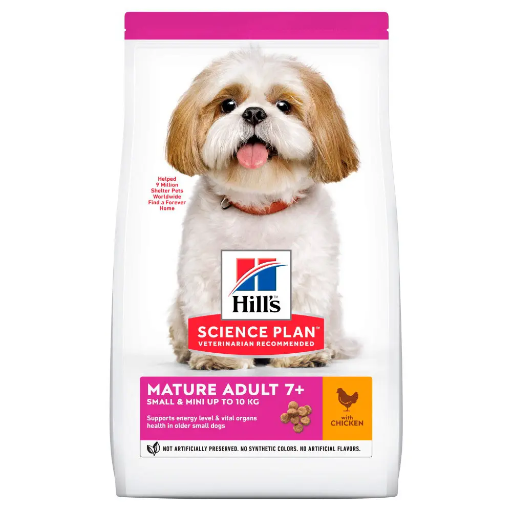 Hills SP CANINE MATURE S&M CHK, hrana uscata pentru caini maturi de talie mica si mini, cu pui, 3 KG