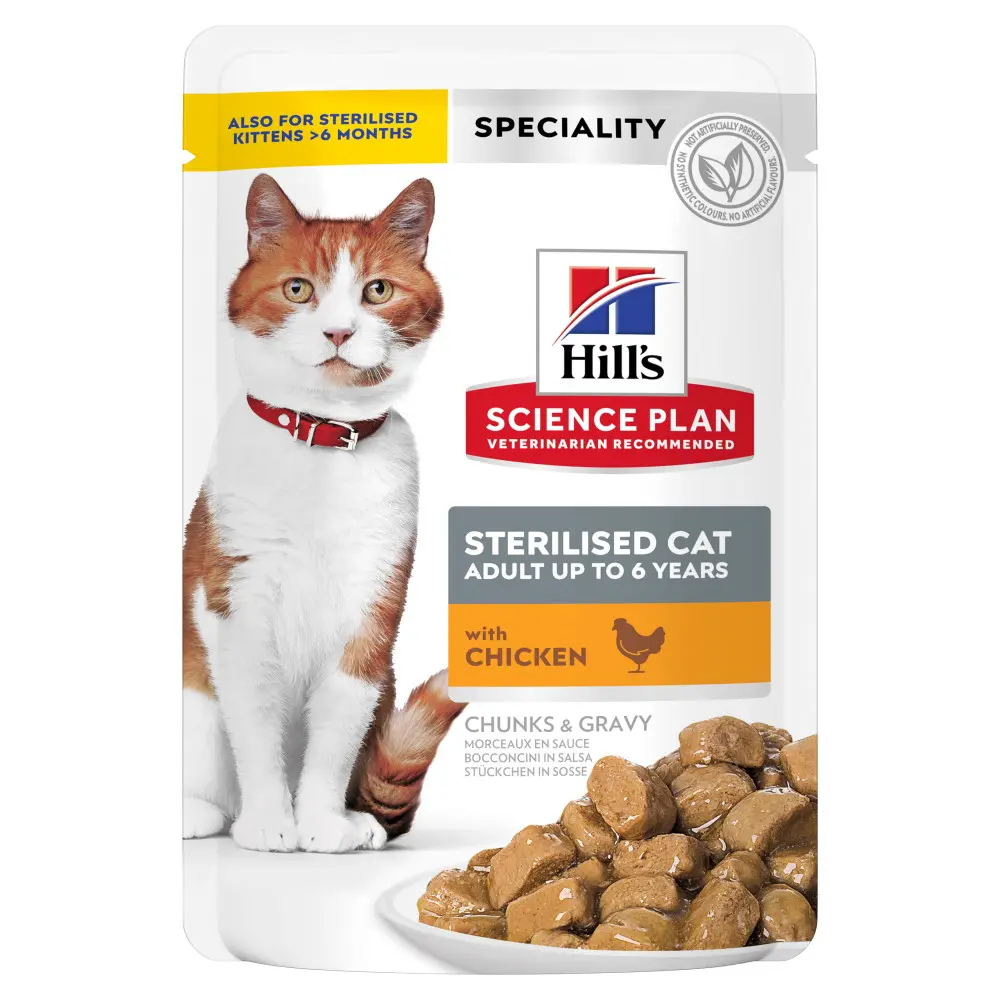 Hills SP FELINE ADULT STERILISED CHK 12x85 GR (PLICURI)