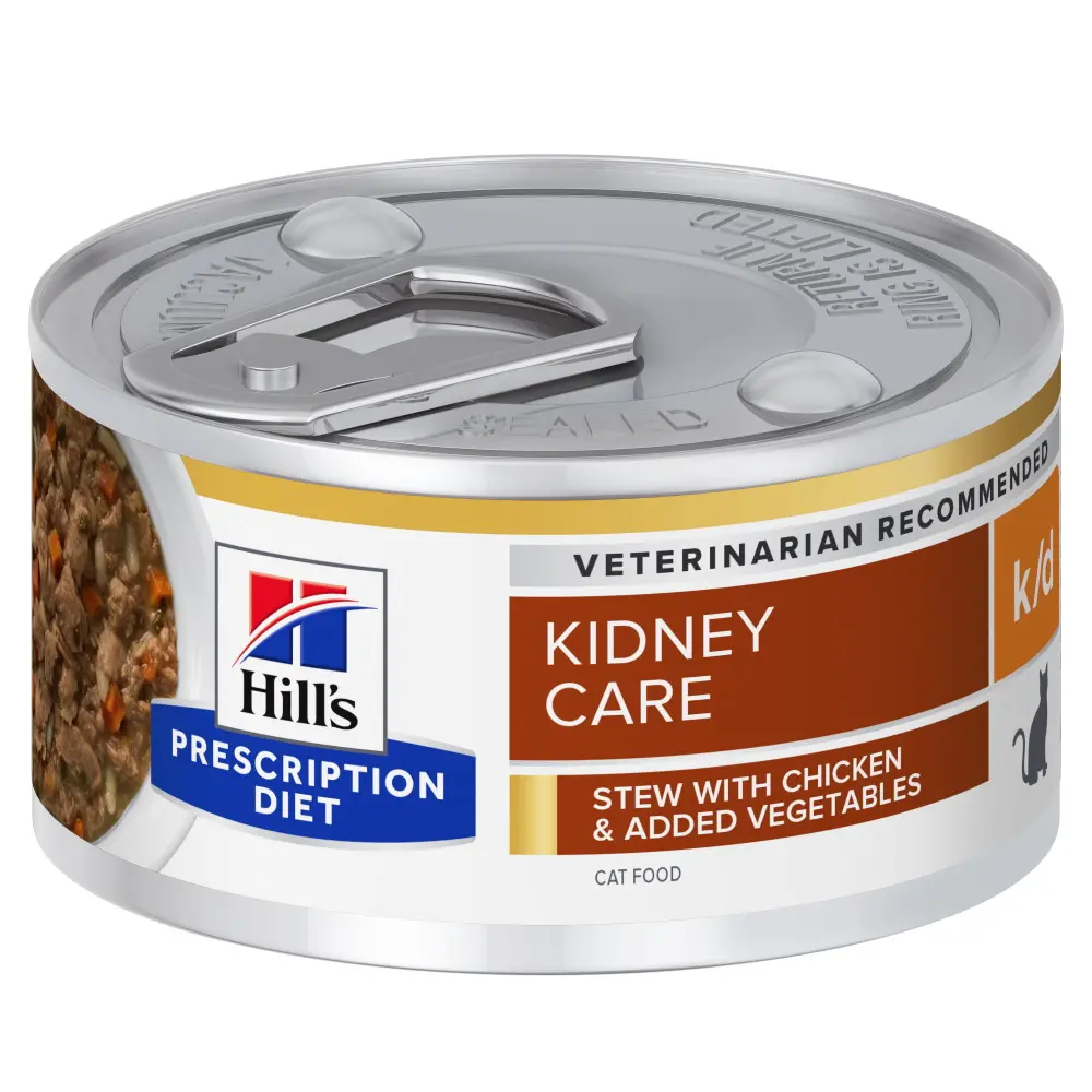 Hills PD FELINE K/D CHK & VG STEW, Pachet 8 X 82 G, EXPIRA 30.06.2026