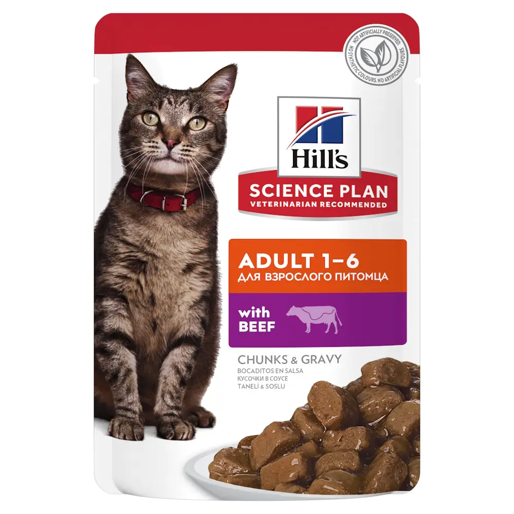 Hills SP FELINE ADULT CHK&BEEF&OCEAN FISH 12X85G (PLICURI)