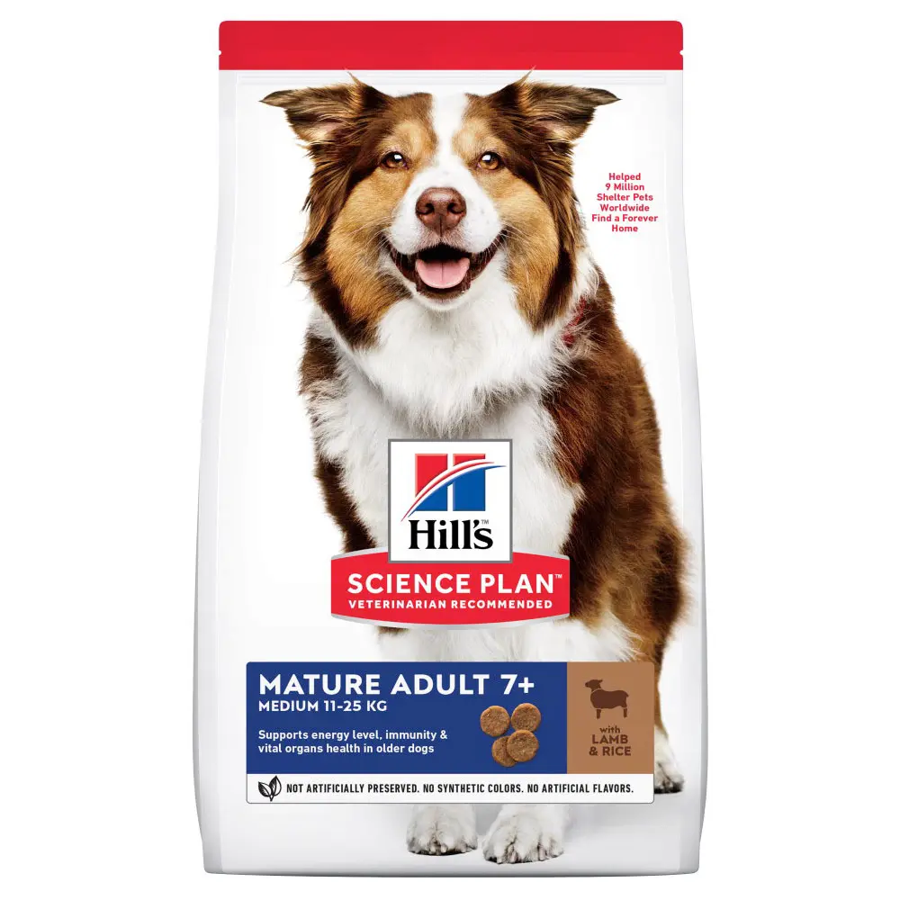 Hills SP CANINE MATURE MED L&R, hrana uscata pentru caini maturi de talie medie, cu miel si orez, 2.5 KG
