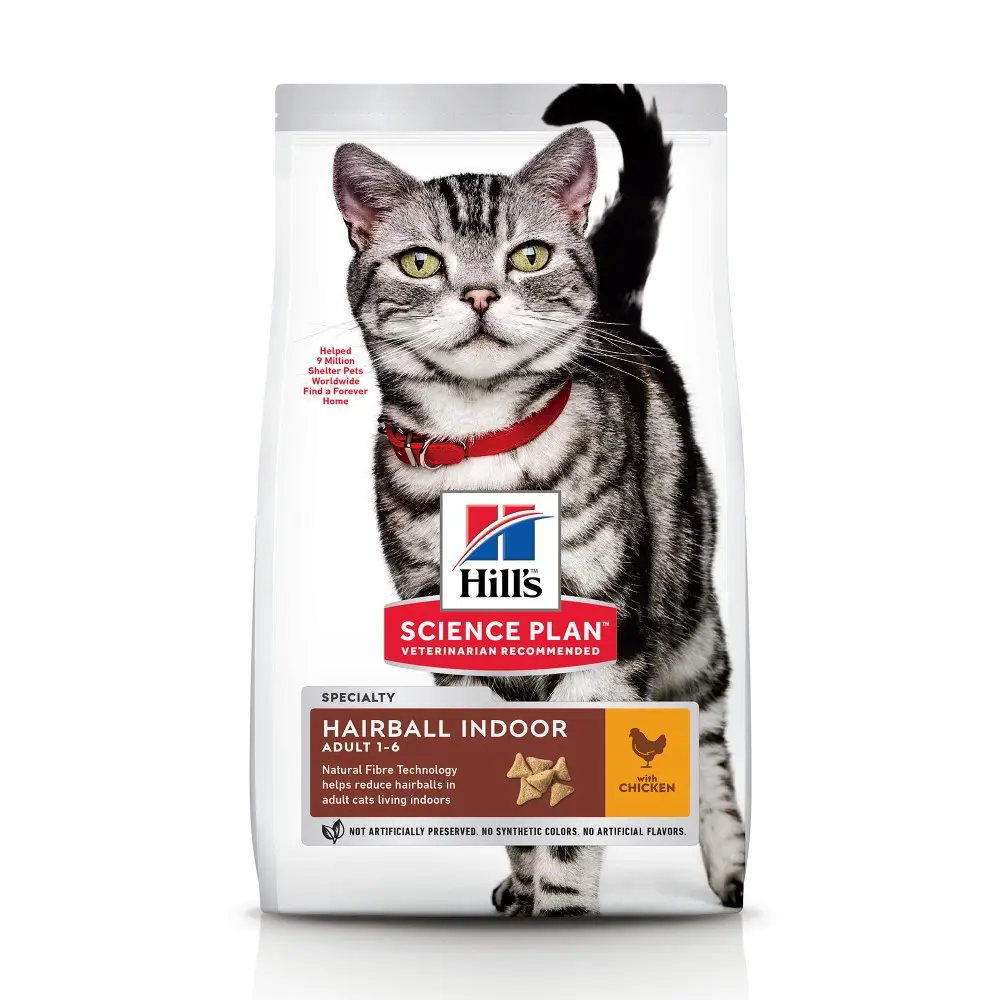 Hills SP FELINE ADULT HAIRBALL&INDOOR CHK 300 G
