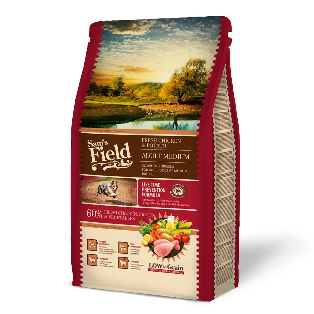 Sam's field fresh chicken & potato adult medium 2,5kg