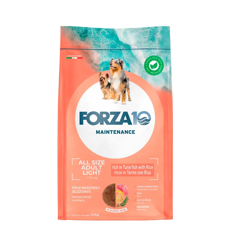 FORZA 10 ALL DAY ALL BREED DOG LIGHT TUNA AND RICE 12 KG