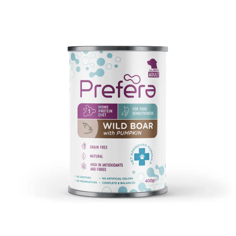 Prefera MPD Adult- wild boar and pumpkin 400gr