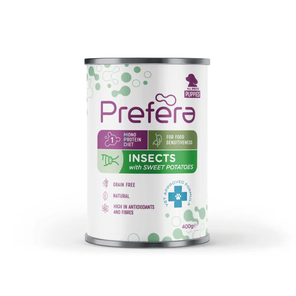 Prefera MPD Puppies- insects and sweet potatoes 400gr