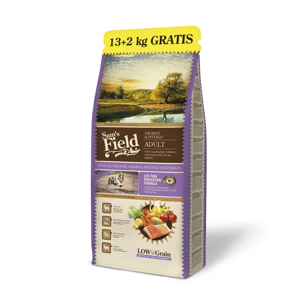 Sam's Field Salmon & Potato Adult 13 kg+2kg