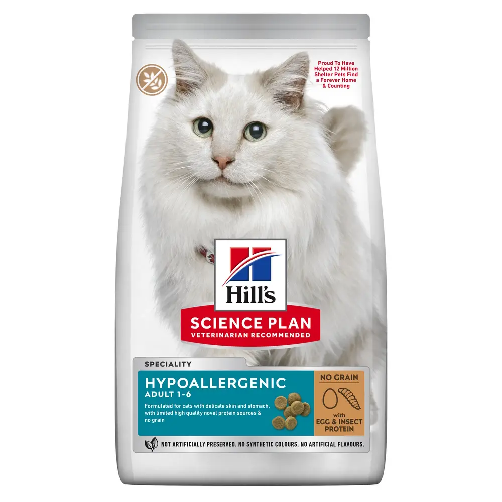 HILLS SP FELINE ADULT HYPOALLERGENIC NO GRAIN 1.5 KG