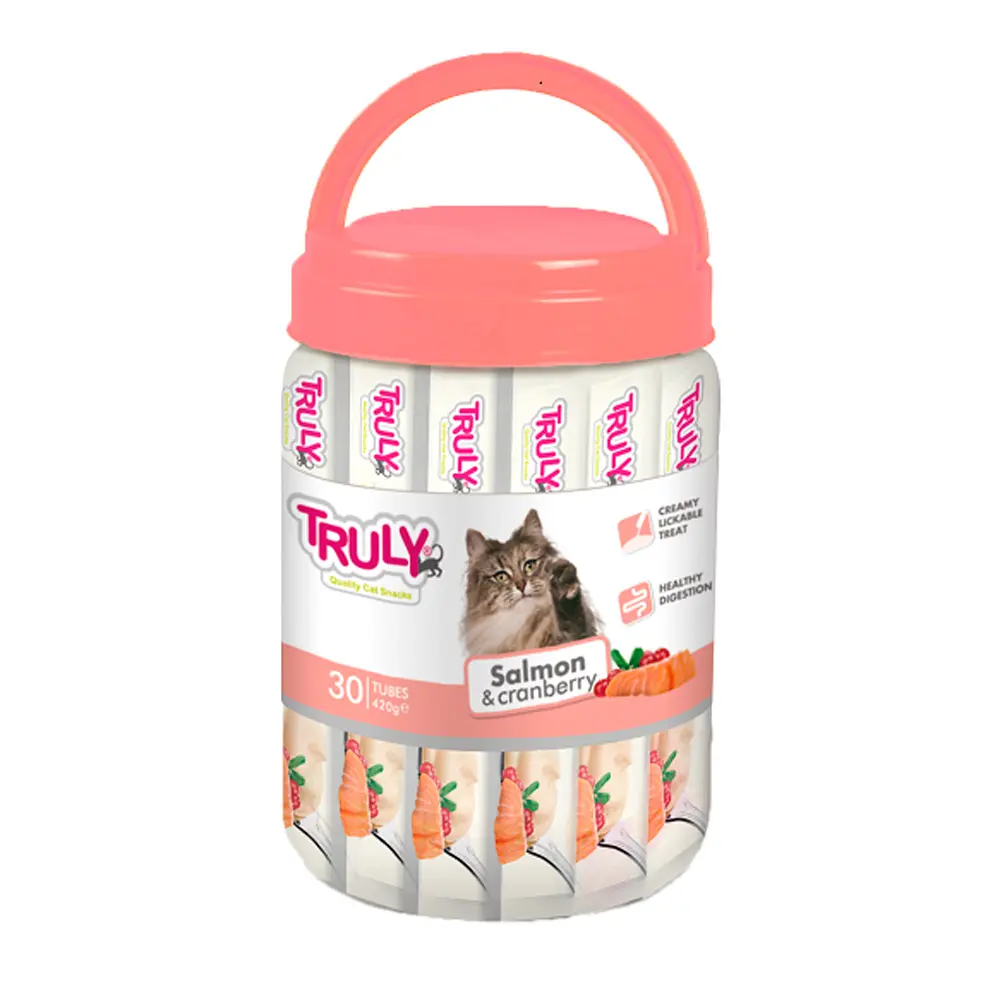 Wanpy Truly cat creamy lickable somon&merisoare 30*14gr