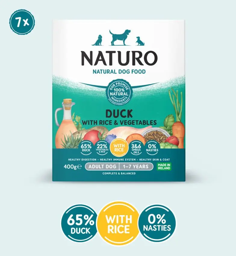 Caserola Naturo Adult cu Carne de Rata, Orez si Legume 400 gr