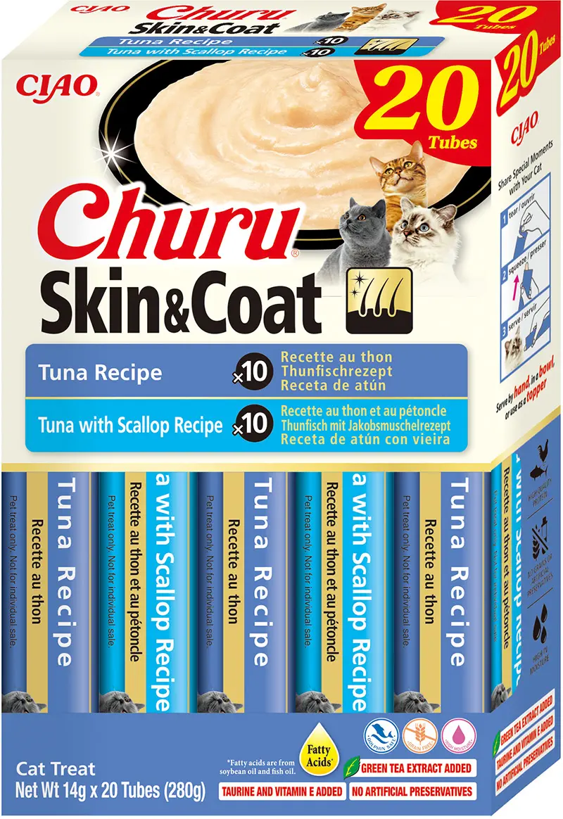 Churu Cat Varieties SkinCoat Recompense Cremoase cu Ton 20 Buc, EXPIRA 07.11.2026