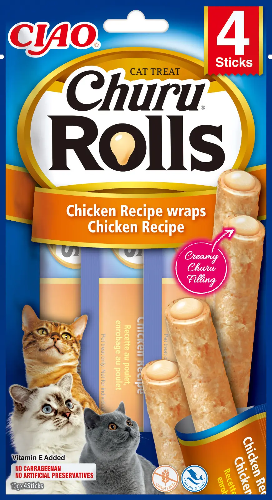 Churu Rolls Recompense pentru Pisici cu Pui