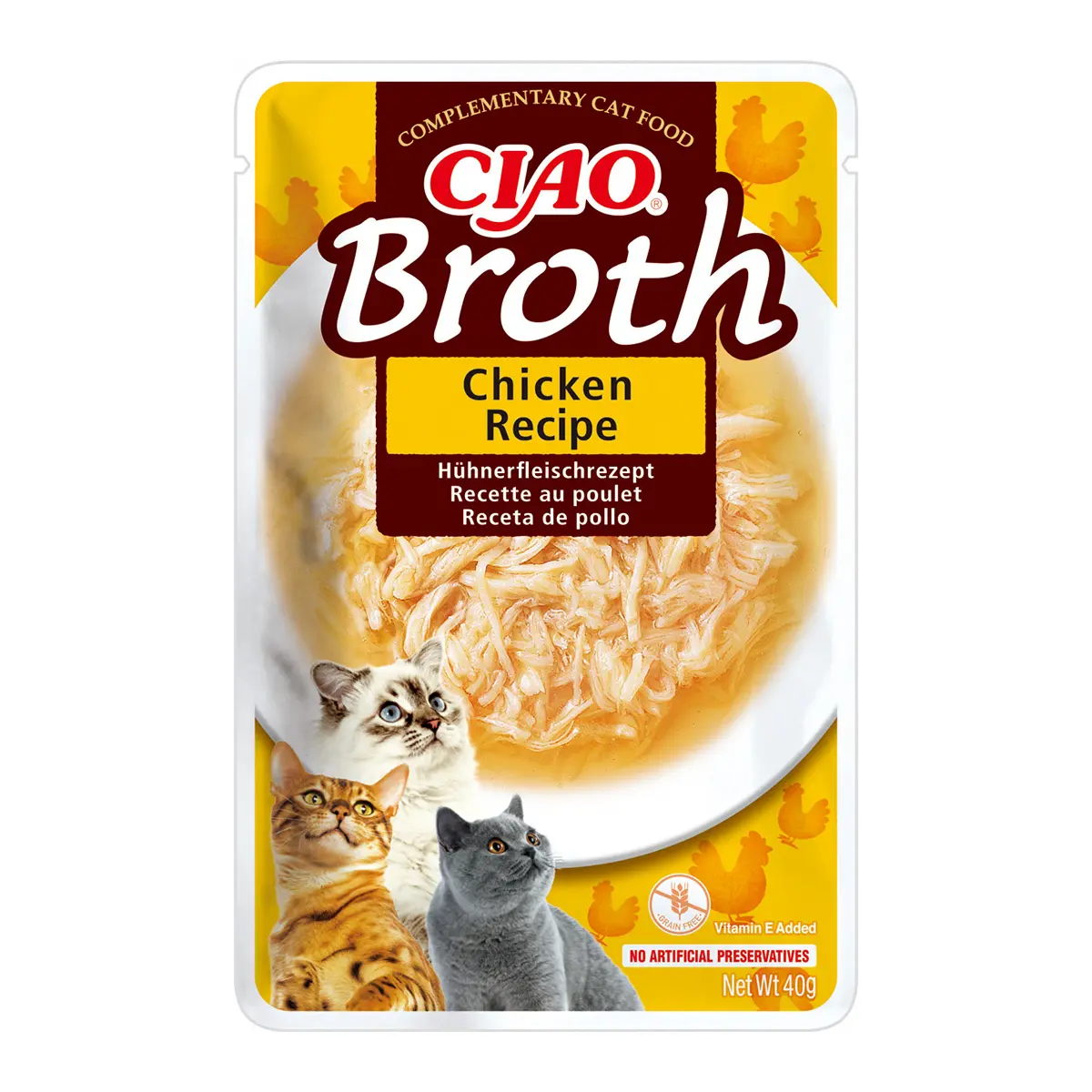 Ciao Broth pentru Pisici cu Pui