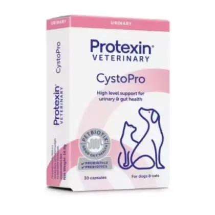 Protexin CystoPro, supliment pentru sanatatea tractului urinar la caini si pisici: 20 mg proantocianidine, 125 mg N-acetil-D-glucozamina