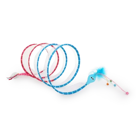 All for Paws Jucarie Tunel Spiral Roz Albastru pentru Pisici