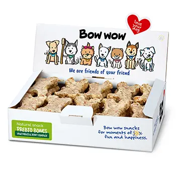 Bow Wow Recompense pentru caini, os natural cu legume, condroitina si glucozamina, 30buc box
