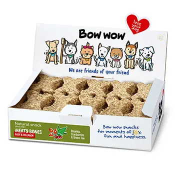 Bow Wow Recompense pentru caini os natural cu vita si colagen 30 bucati box