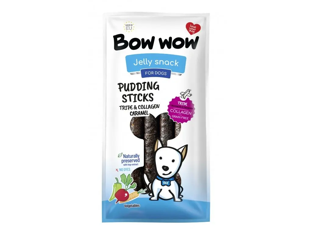 Bow Wow Recompense pentru Caini Salam cu Burta de Vita , Colagen si Legume 6Buc Folie
