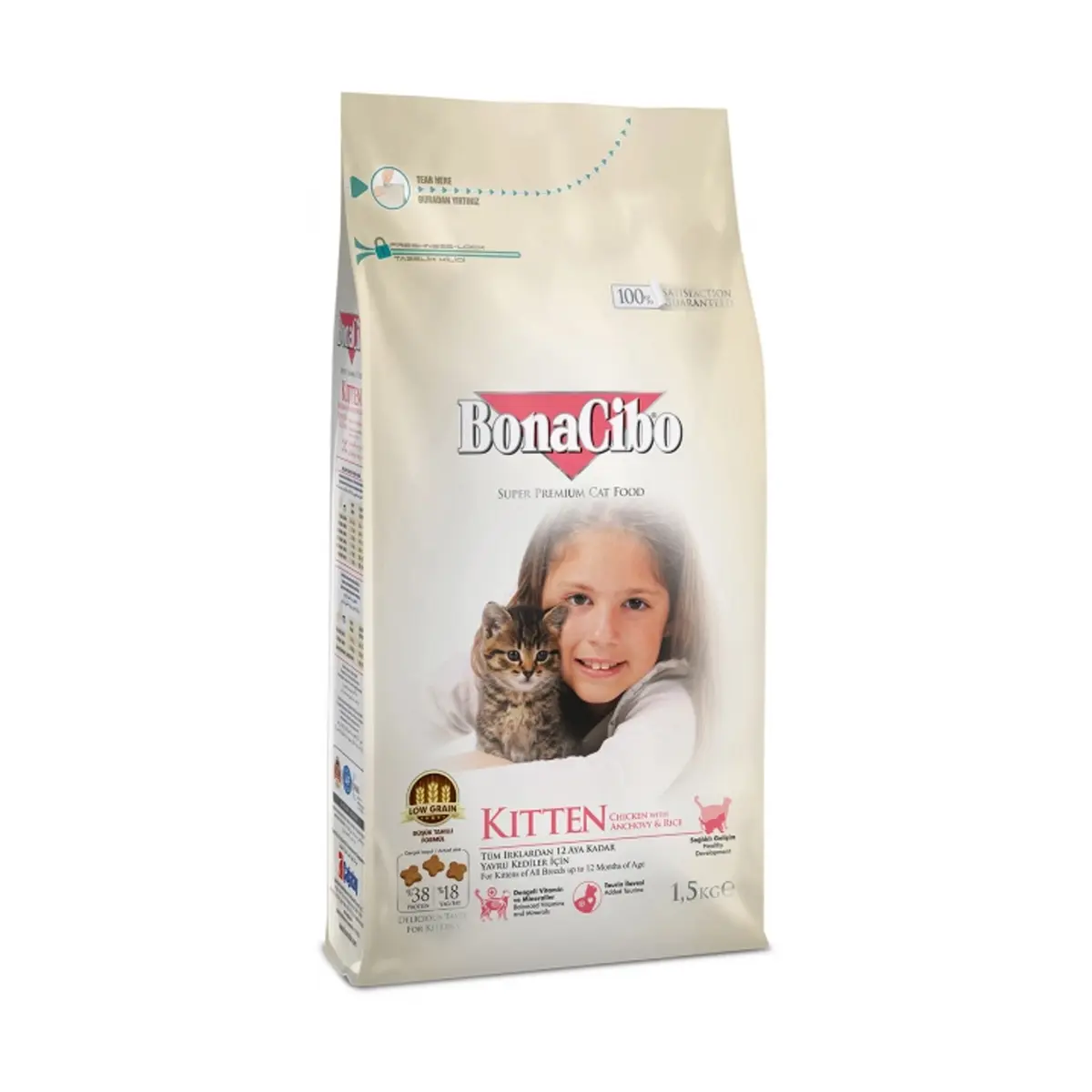 BonaCibo Kitten ChickenRice with Anchovy, 15 kg